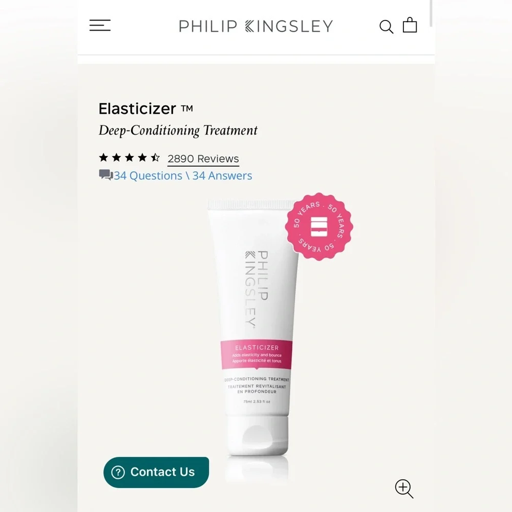 NEW Philip Kingsley Elasticizer TM Deep-Conditioning Treatment 75ML